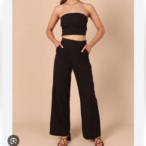 Petal & Pup Gina Strapless Two Piece Set - Black